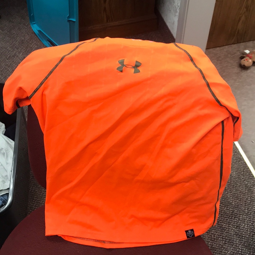 Orange under armor shirt